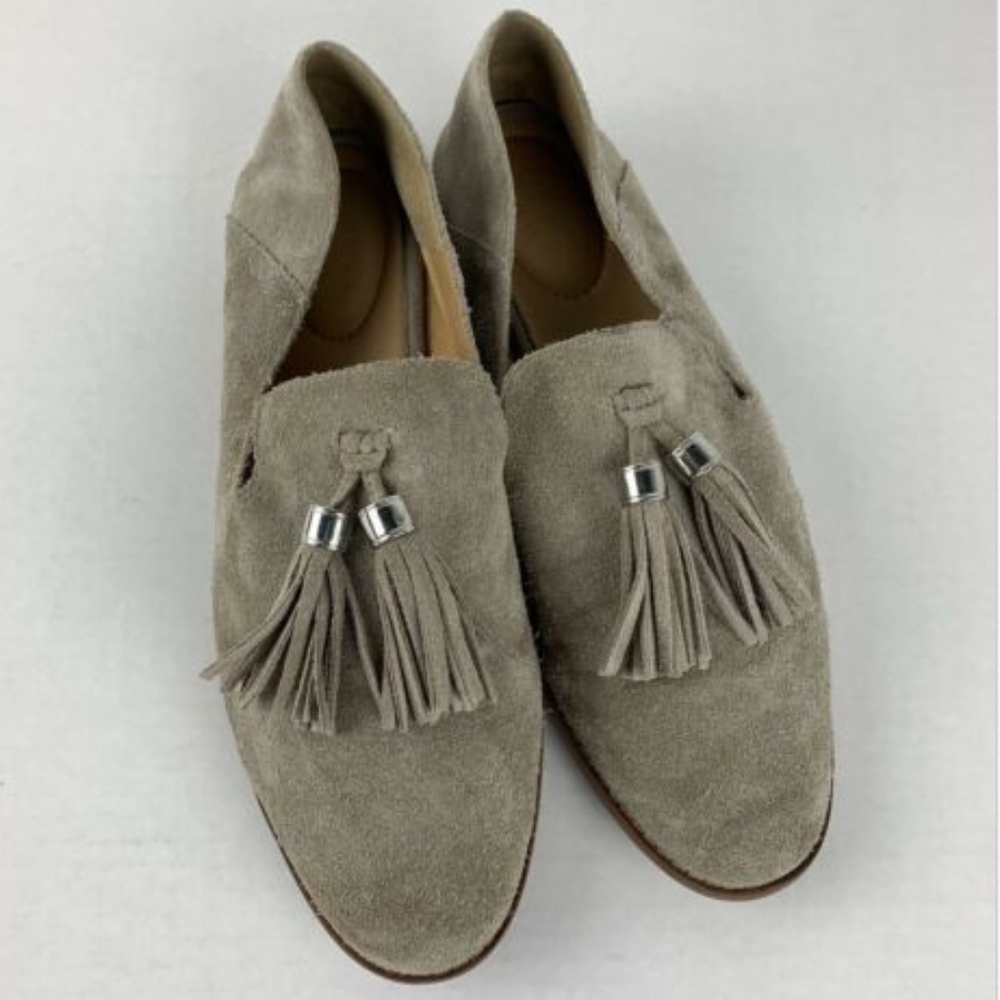 Franco Sarto Womens 8.5 M Hadden Gray Suede Loafer